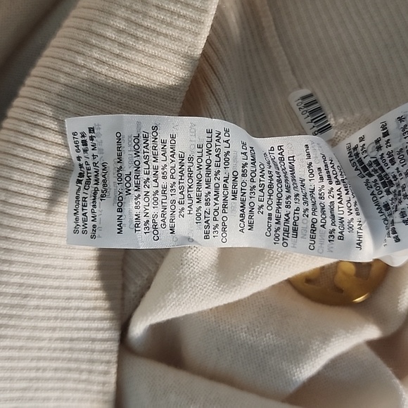 Tory Burch Merino Wool Cardigan women's designer Sweater - Picture 9 of 10